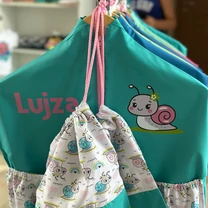 Kép 2/7 - Ovizsák szett - Csigabiga (Türkiz) - Egyedi felirattal is rendelhető