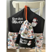 Kép 3/3 - Ovizsák szett - Munkagépek (Grafit) - Egyedi felirattal is rendelhető