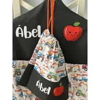 Kép 2/3 - Ovizsák szett - Munkagépek (Grafit) - Egyedi felirattal is rendelhető