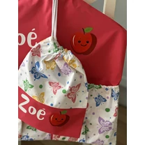 Kép 6/7 - Ovizsák szett - Pillangó (Rózsaszín) - Egyedi felirattal is rendelhető