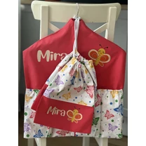 Kép 1/7 - Ovizsák szett - Pillangó (Rózsaszín) - Egyedi felirattal is rendelhető