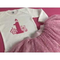 Kép 4/8 - Szülinapos Pink Baby TÜTÜ szett