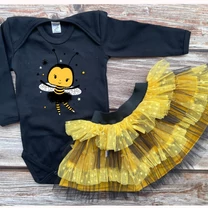 Kép 4/10 - Méhecske - Tütü szett (Sárga hajpánt és ajádékdoboz)