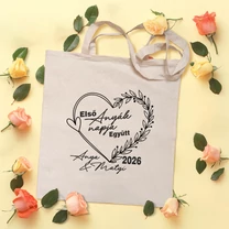 Kép 2/5 - Első Anyák Napja, Szívkoszorú (Egyedi névvel) - Vászontáska