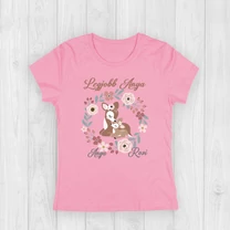 Kép 3/3 - Legjobb anya, Őzike bambival (Egyedi névvell) - Női póló