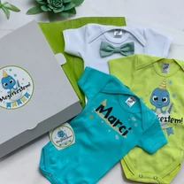 Kép 1/7 - Kicsi Dínó Megérkeztem -  Babadoboz (Egyedi névvel)