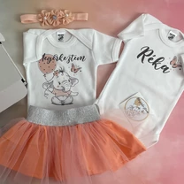 Kép 1/8 - Elefáni Megérkeztem - Babadoboz (Egyedi név + Hajpánt)