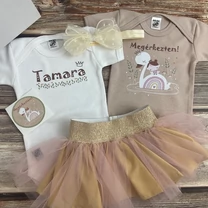 Kép 1/7 - Hattyú Kishercegnő Megérkeztem - Babadoboz  (Egyedi név + Hajpánt)