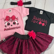Kép 7/7 - Pinky Vadmacsek Megérkeztem - Babadoboz (Egyedi név + Hajpánt)