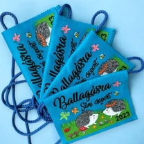 Kép 8/8 - Ballagási tarisznya "Süni a réten" mintával (02A típus, egységes)