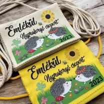 Kép 3/8 - Ballagási tarisznya "Süni a réten" mintával (02A típus, egységes)