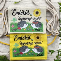 Kép 7/8 - Ballagási tarisznya "Süni a réten" mintával (02A típus, egységes)