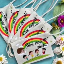 Kép 3/13 - Ballagási tarisznya "Szivárvány" mintával (04A típus, egységes)