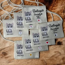 Kép 5/6 - Ballagási tarisznya a csoport jelével, egyedi névvel, jellel (01B típus, egyedi)