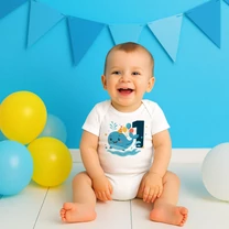 Kép 1/4 - Bálnás első szülinap  - Babaruha