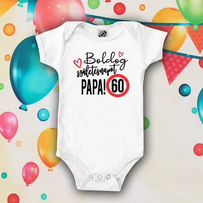 Boldog 60. születésnapot Papa (Fehér)