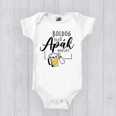 Boldog első apák napját koccintós - Babaruha
