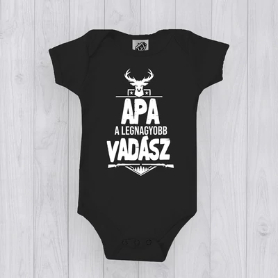 Apa a legnagyobb vadász (Fehér minta) - Babaruha