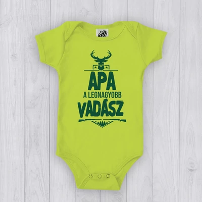 Apa a legnagyobb vadász (Zöld minta) - Babaruha