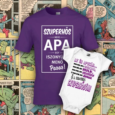 Kedvenc szuperhősöm Apa - LILA Családi csomag