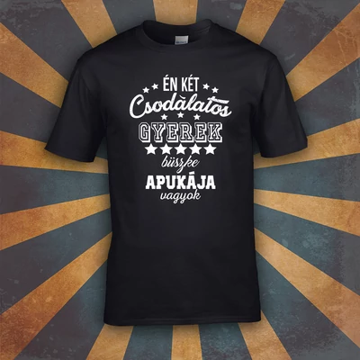 2 Csodálatos gyerek büszke apukája (Fekete)