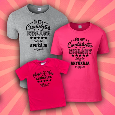 Csodálatos Kislány (Szürke - ciklámen - fukszia)