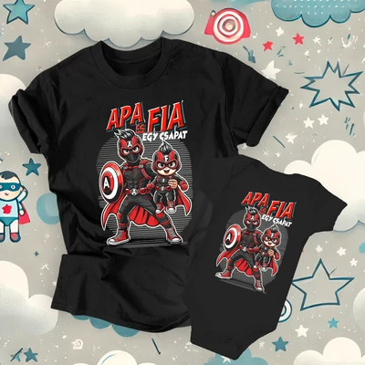 Szuperhős Apa és Fia  Egy Csapat -  Családi csomag