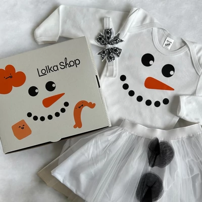 Hóember - Tütü szett (Fehér hajpánttal)