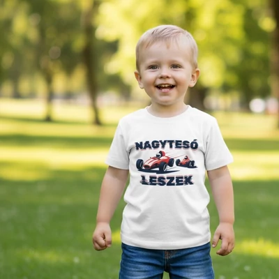 Nagytesó leszek (Versenyautók) - Gyerek póló