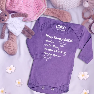 Híres Koraszülöttek  - Lila Babaruha