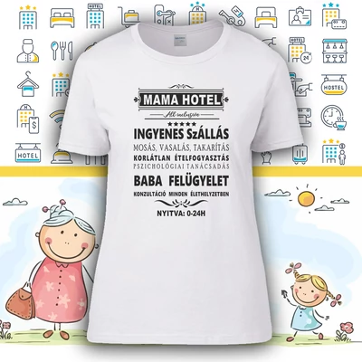 MAMA HOTEL - Női póló