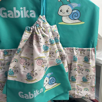 Ovizsák szett - Csigabiga (Kisfiús) - Egyedi felirattal is rendelhető