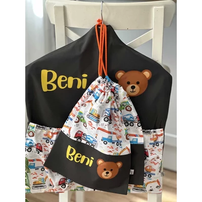 Ovizsák szett - Munkagépek (Grafit) - Egyedi felirattal is rendelhető