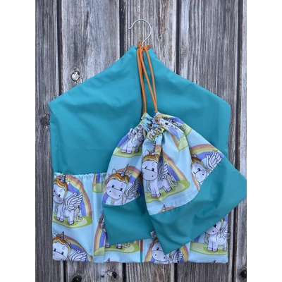 Ovizsák szett - Menta Unikornis (Türkiz) - Egyedi felirattal is rendelhető