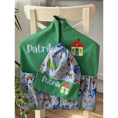 Ovizsák szett - Lovag és sárkányok (Zöld) - Egyedi felirattal is rendelhető