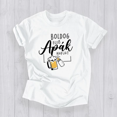 Boldog első apák napját koccintós -  Férfi póló