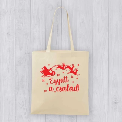 Együtt a család (Mikulás a szánon) - Vászontáska