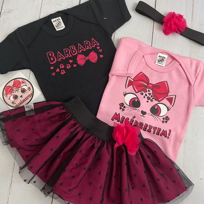 Pinky Vadmacsek Megérkeztem - Babadoboz (Egyedi név + Hajpánt)