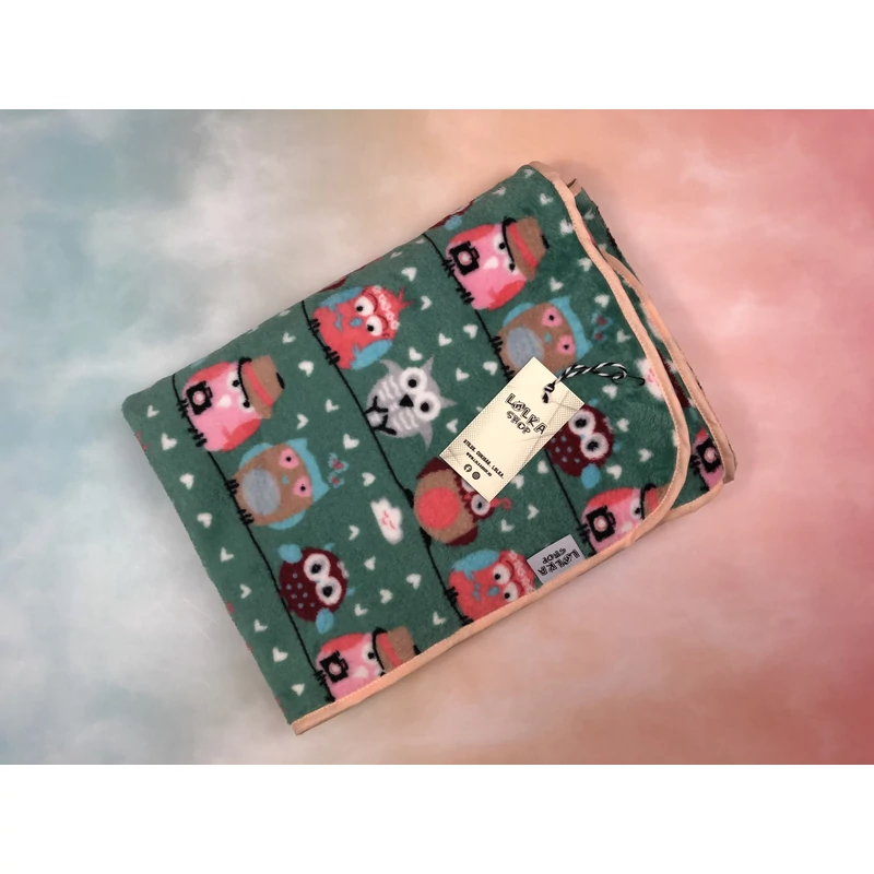 Vidám Bagoly - Kétoldalas Wellsoft Takaró