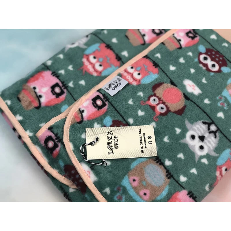 Vidám Bagoly - Kétoldalas Wellsoft Takaró