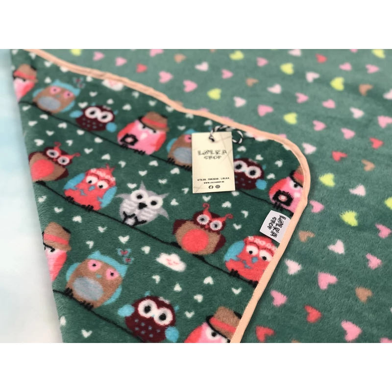 Vidám Bagoly - Kétoldalas Wellsoft Takaró