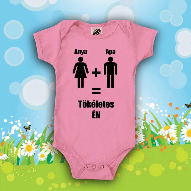 Anya + Apa = Tökéletes Én - Babaruha (Fekete felirat)