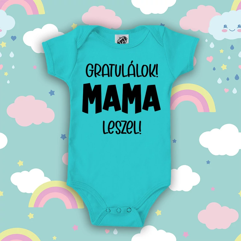 Gratulálok, Mama leszel! (fekete felirattal) - Babaruha