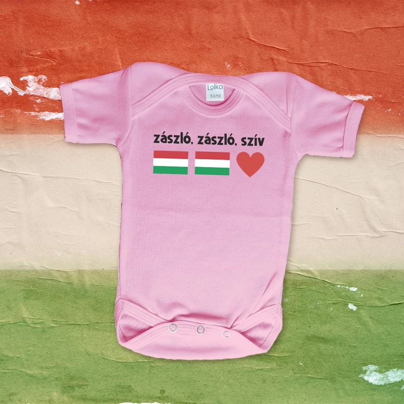 Zászló, zászló, szív - Babaruha