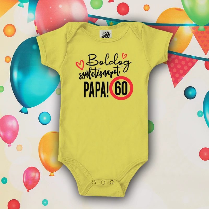 Boldog 60. születésnapot Papa (Sárga)