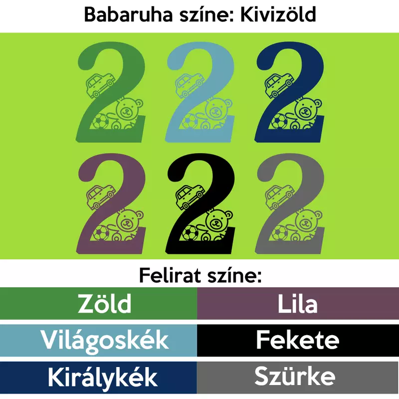 Babaruha színe: kivizöld