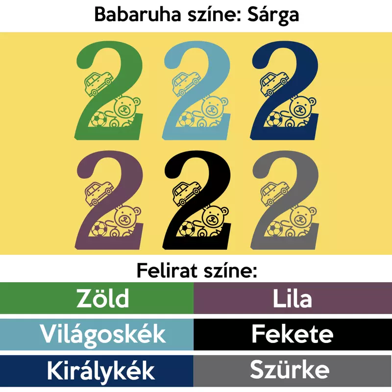Babaruha színe: sárga