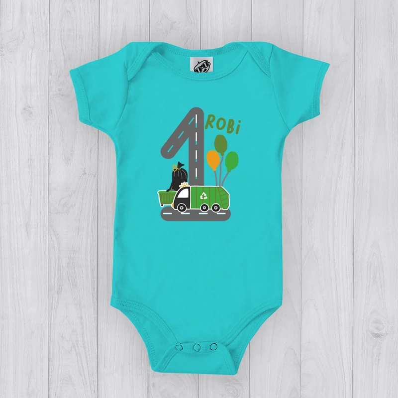 Kukásautó szülinap (Egyedi névvel, 1. és 2. szülinap) - Babaruha