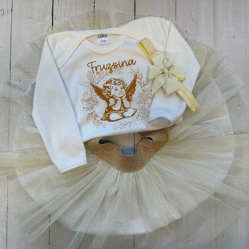 Angyalka Keresztelő Csomag (Egyedi névvel) 