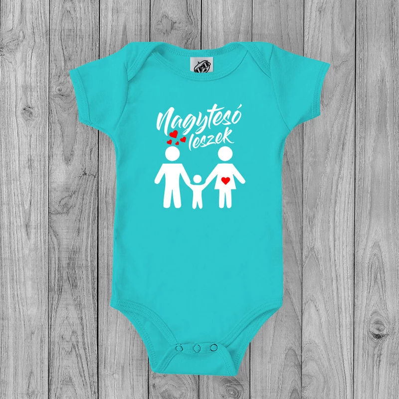 Nagytesó leszek (Család, fehér felirattal) - Babaruha